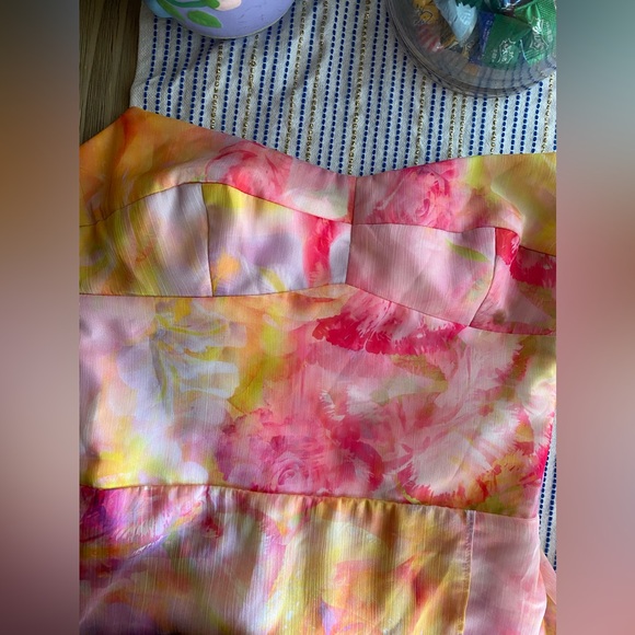 Amanda Uprichard Magnolia Maxi Dress  Multicolored Strapless Ruffles Sz XS NWT - Picture 8 of 17